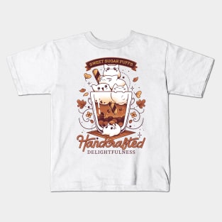 Artisanal Kitten Tea - Cute Bubble Cats Kids T-Shirt